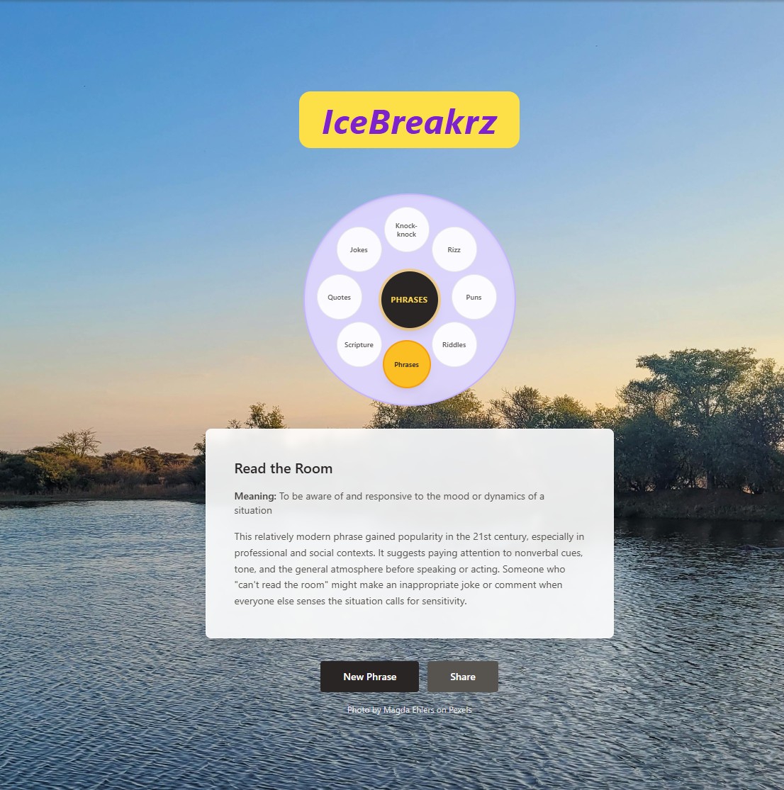 IceBreakrz app