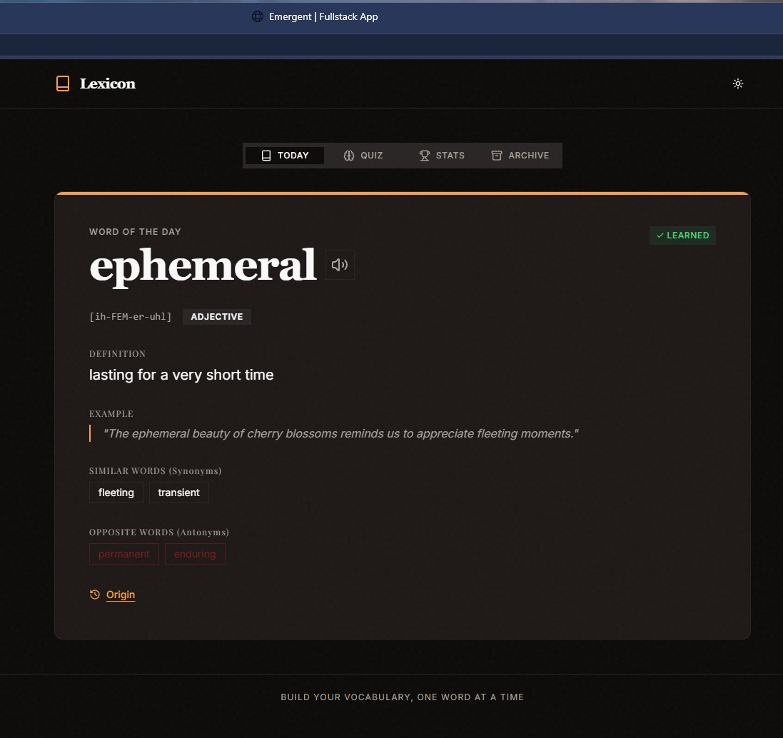 Lexicon app
